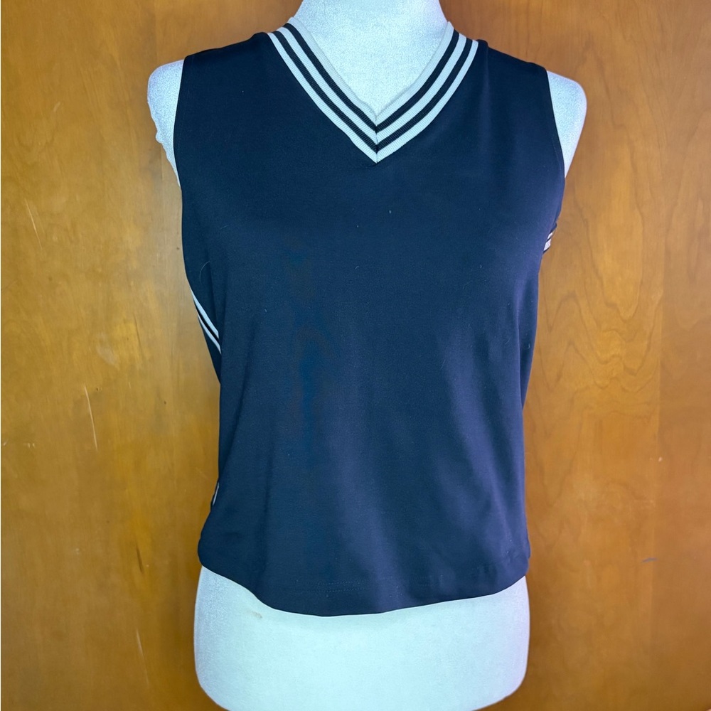Rue21 040 Black Athletic Tank Top | Striped Trim | Size M